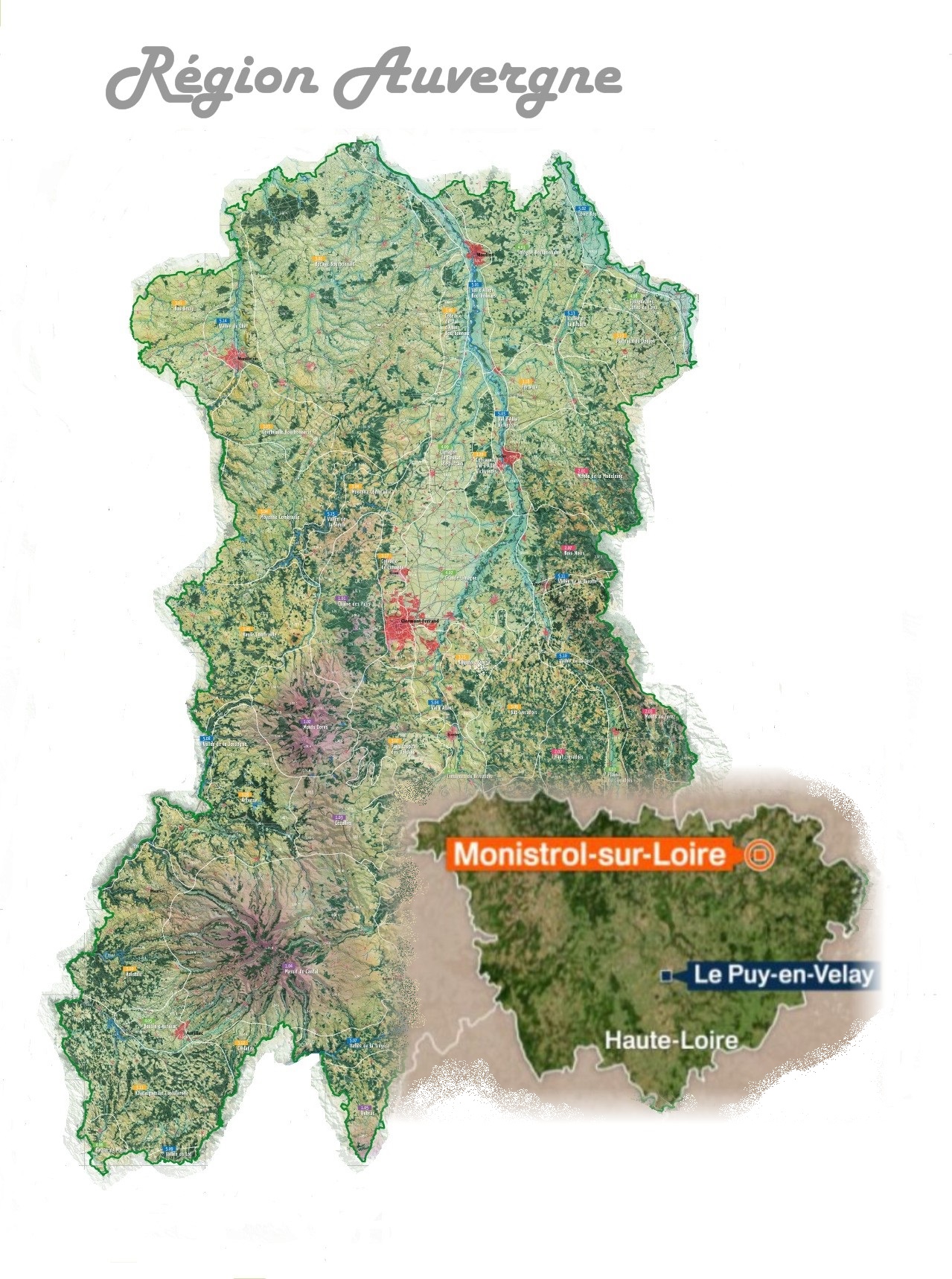 Carte auvergne haute loire