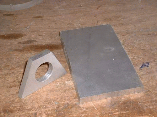 réalisation de la pièce support des triangles